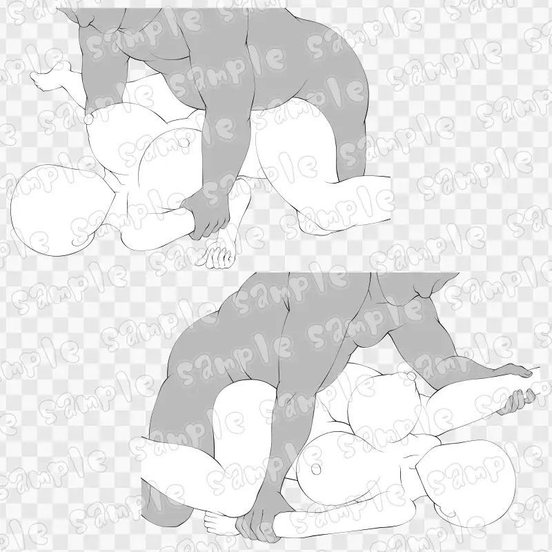 線画素材集［手］71 サンプル1ページ目