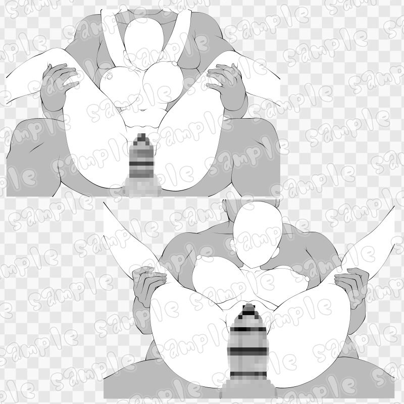 線画素材集［手］72 サンプル1ページ目