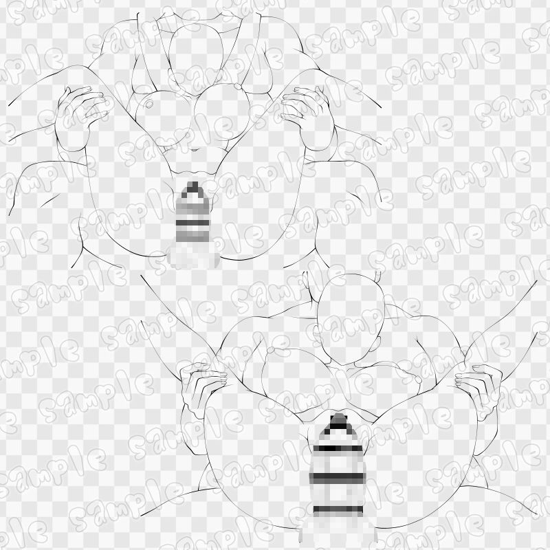 線画素材集［手］72 サンプル3ページ目