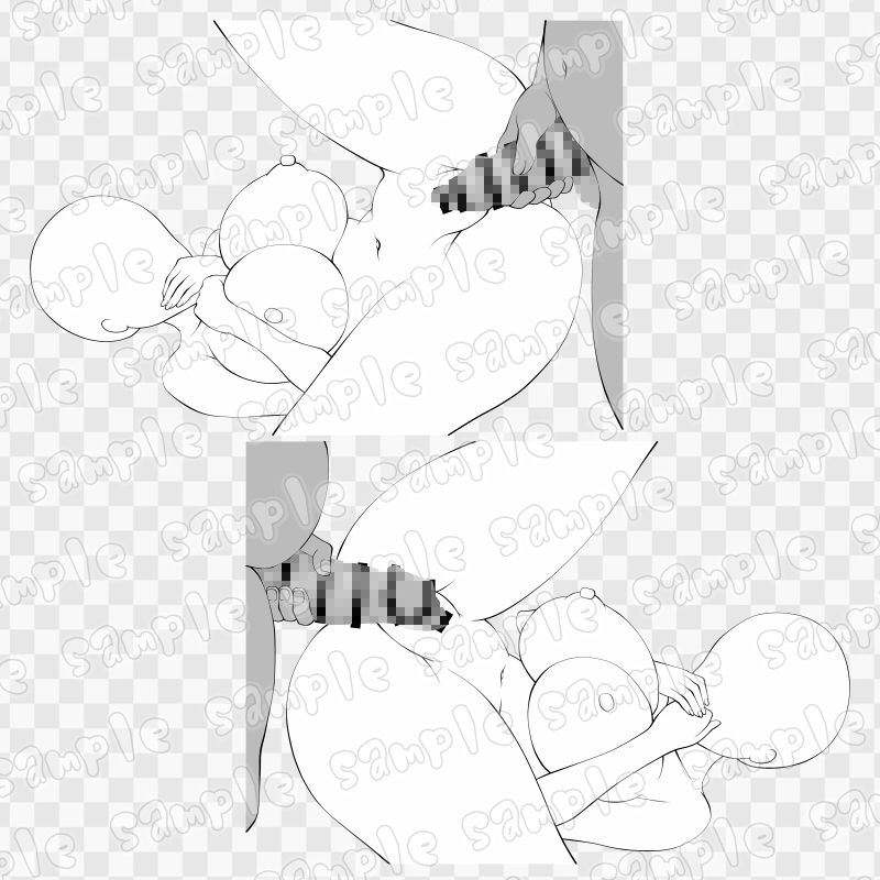 線画素材集［手］73 サンプル1ページ目