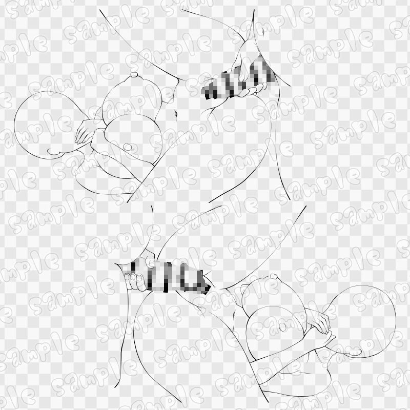 線画素材集［手］73 サンプル3ページ目