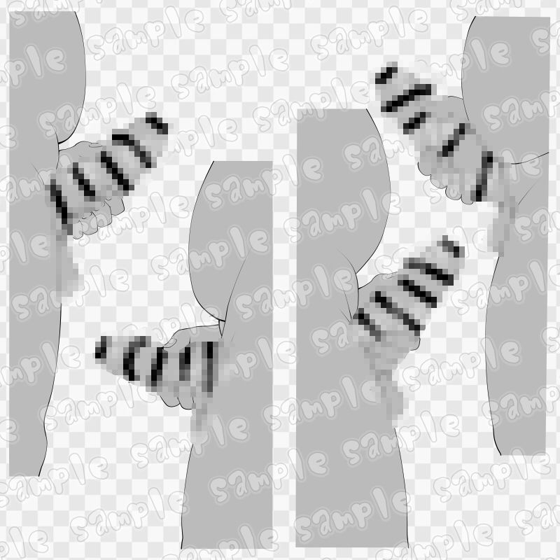 線画素材集［手］77 サンプル1ページ目