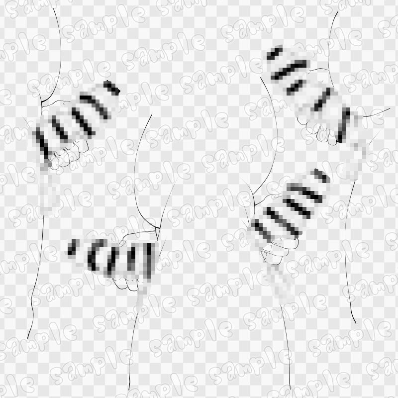 線画素材集［手］77 サンプル2ページ目