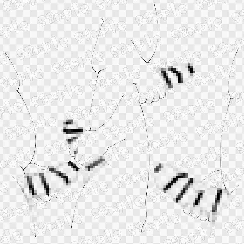 線画素材集［手］78 サンプル2ページ目
