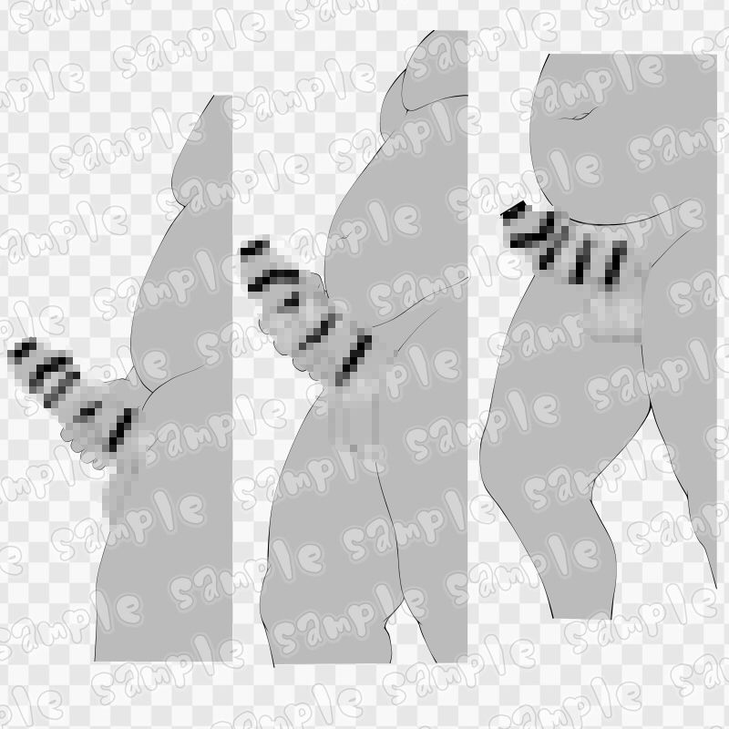 線画素材集［手］80 サンプル1ページ目