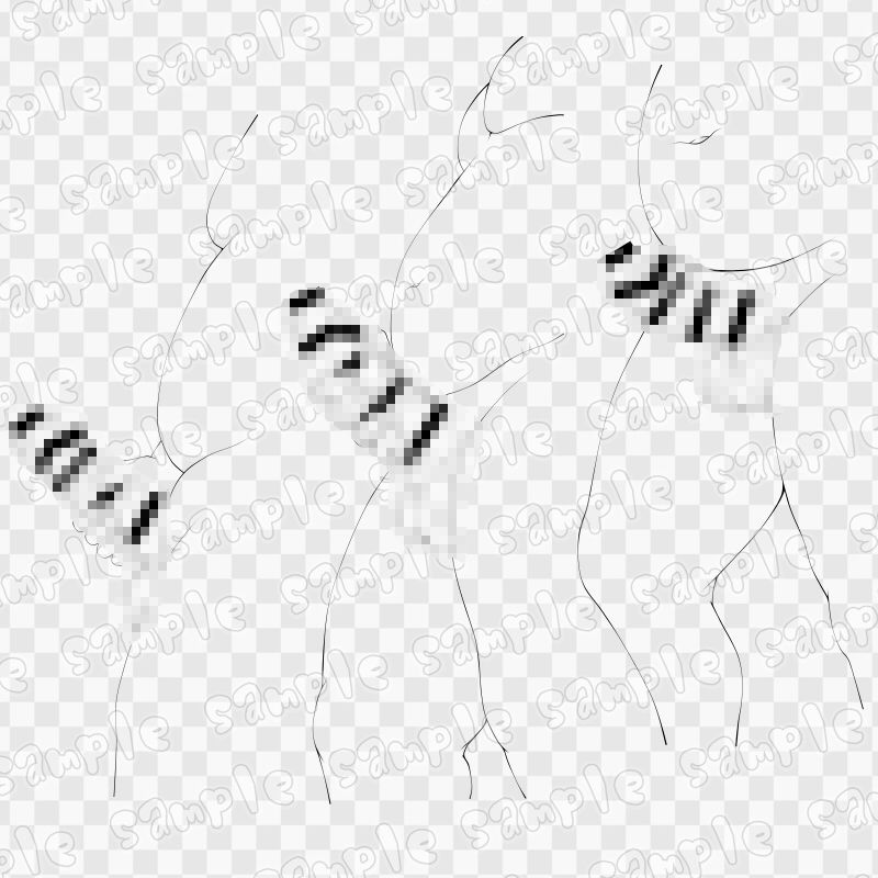 線画素材集［手］80 サンプル2ページ目