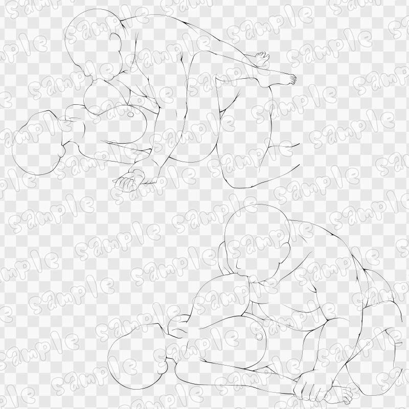 線画素材集［手］81 サンプル3ページ目