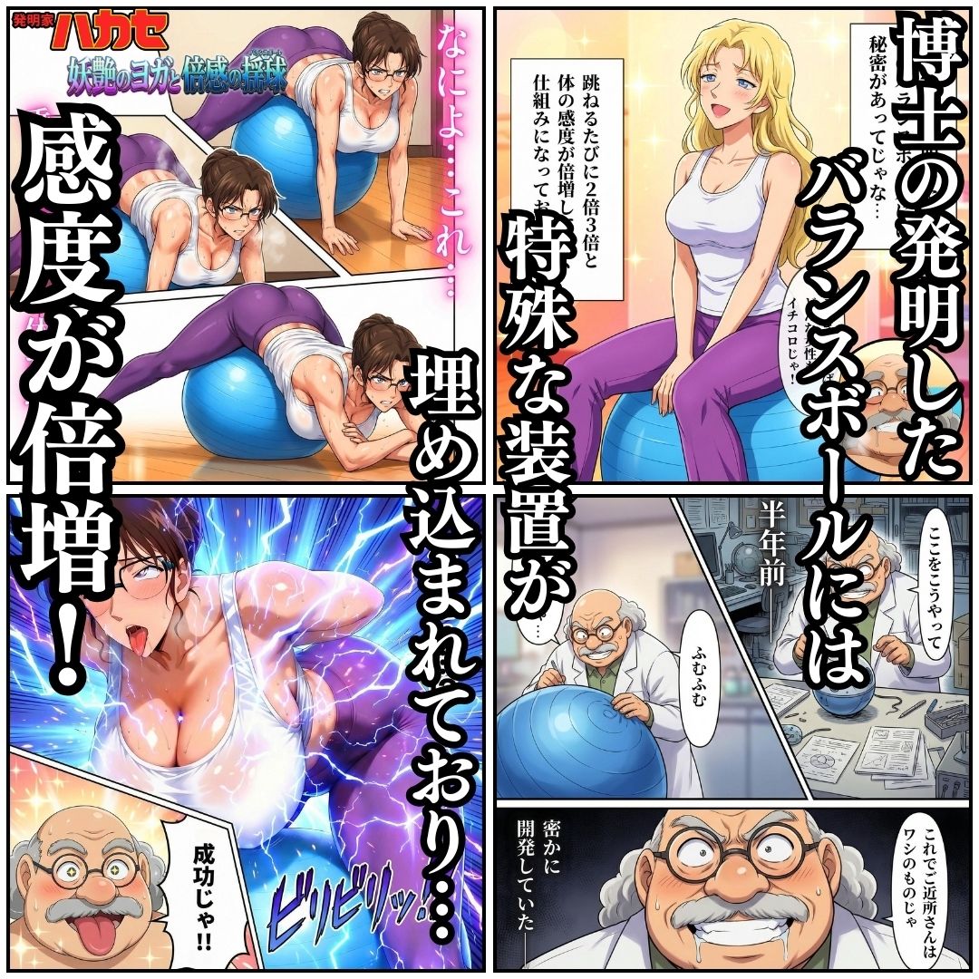 発明家ハカセ 妖艶のヨガと倍感の揺球 サンプル2ページ目