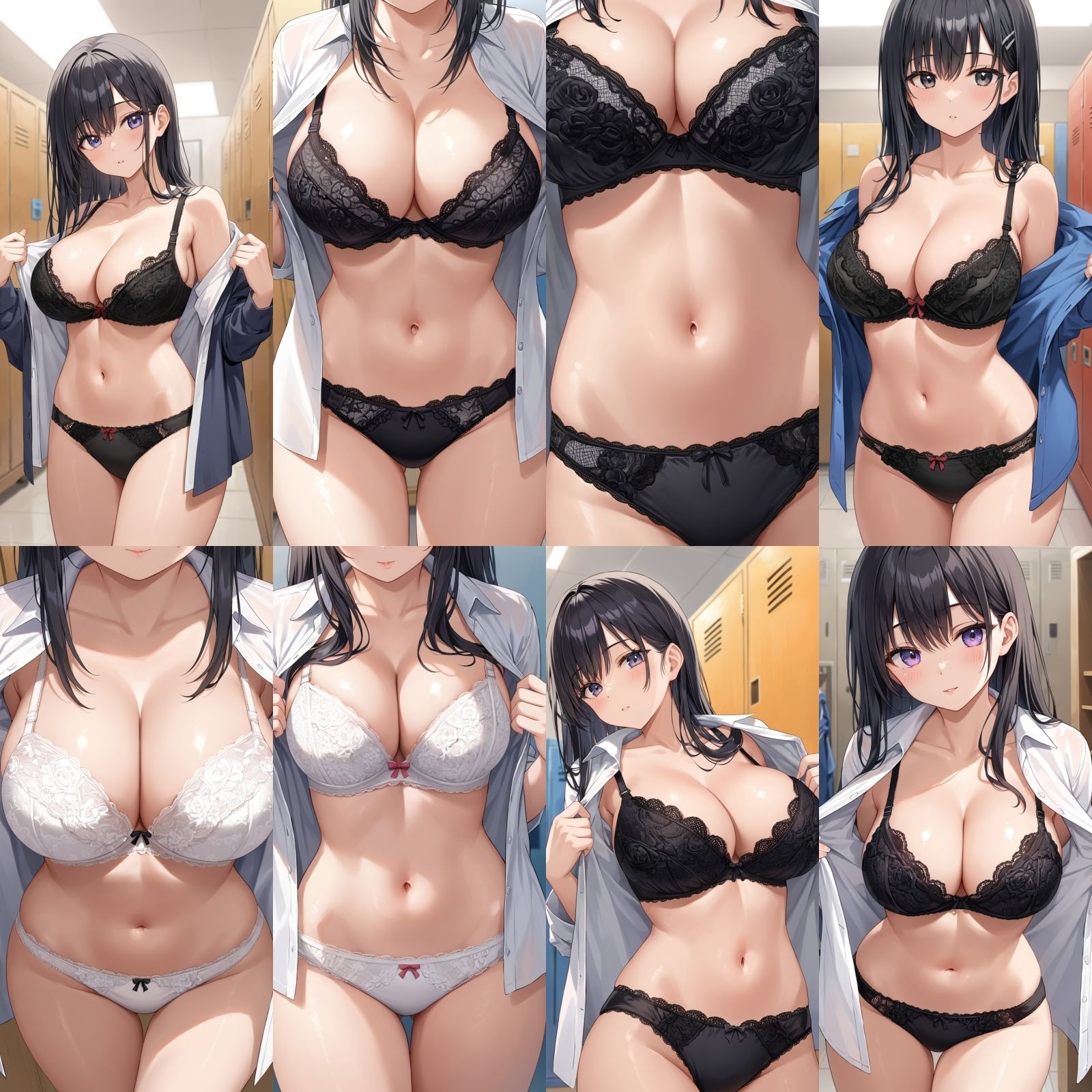 【J〇巨乳盗撮】シャツ脱ぎレース下着【500枚】 サンプル1ページ目