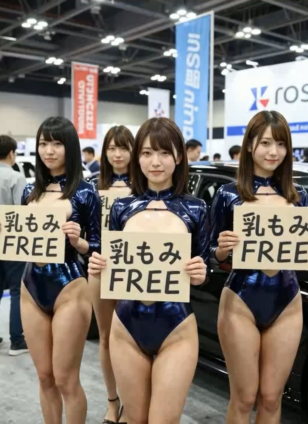 【動画】乳もみFREEモーターショー！ハイレグ美巨乳キャンギャル150人超を指名して揉み放題 サンプル1ページ目