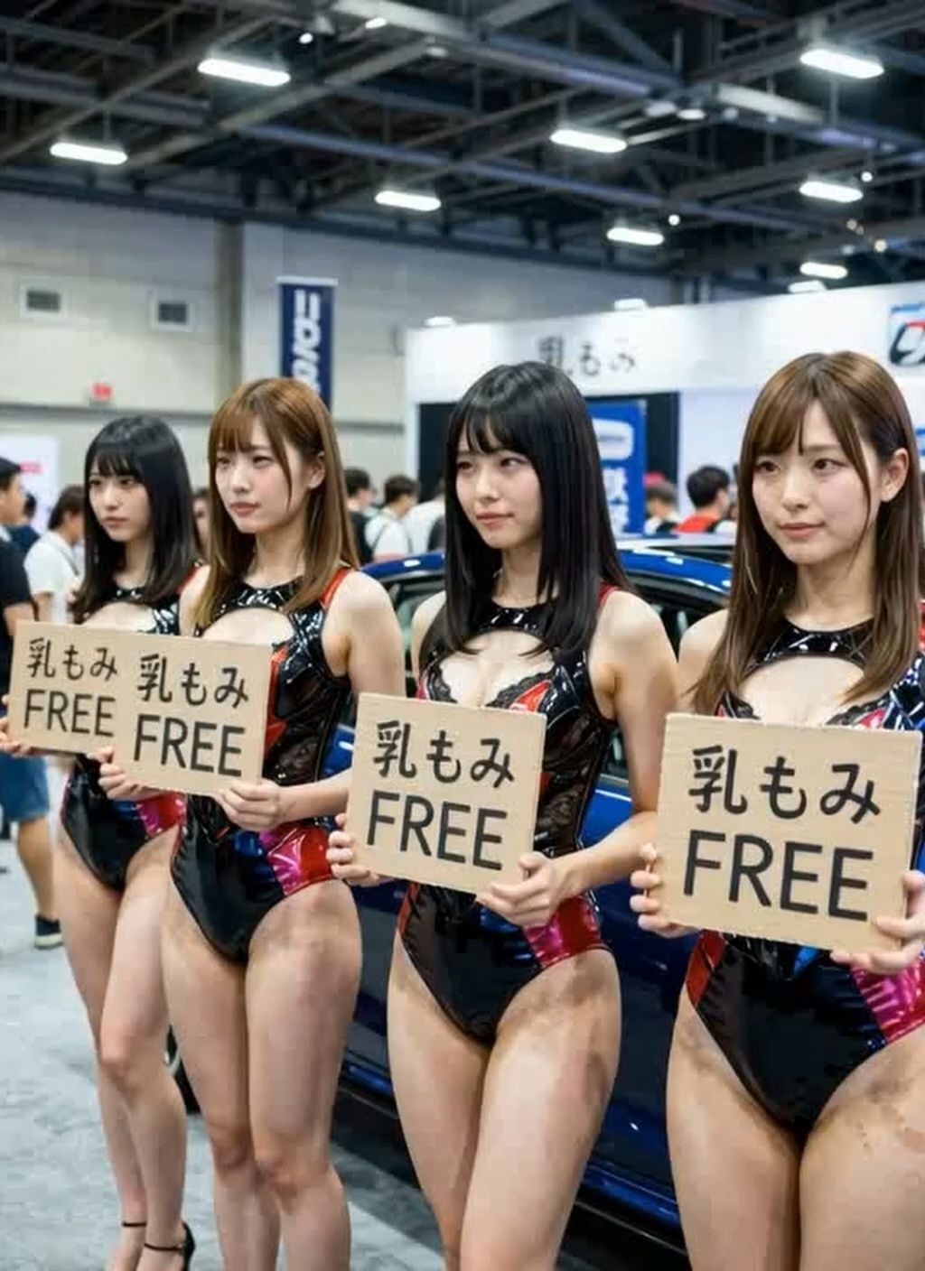 【動画】乳もみFREEモーターショー！ハイレグ美巨乳キャンギャル150人超を指名して揉み放題 サンプル3ページ目