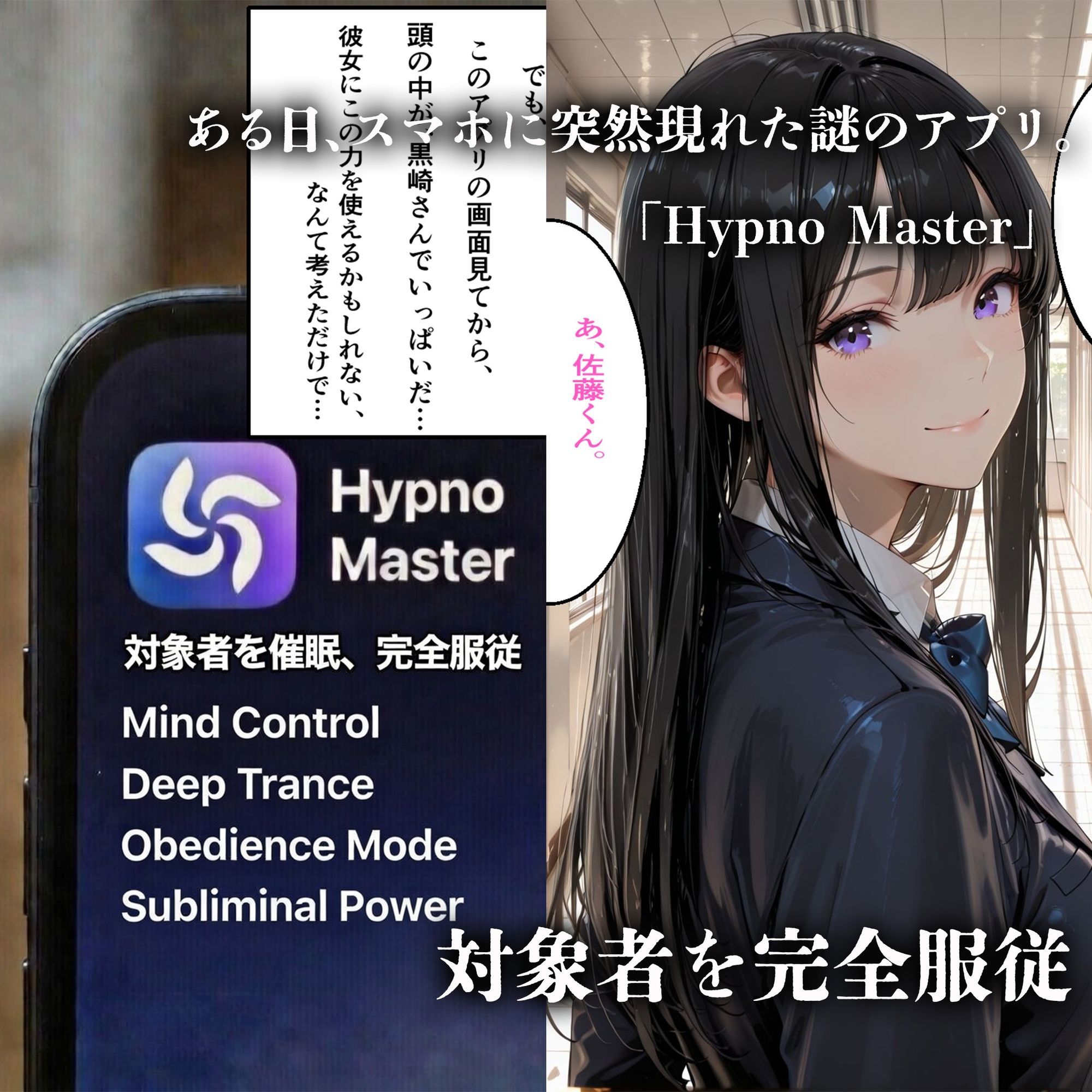 催●アプリで完全支配  〜JK4人の完全服従〜  Hypno Master Case.1 サンプル2ページ目
