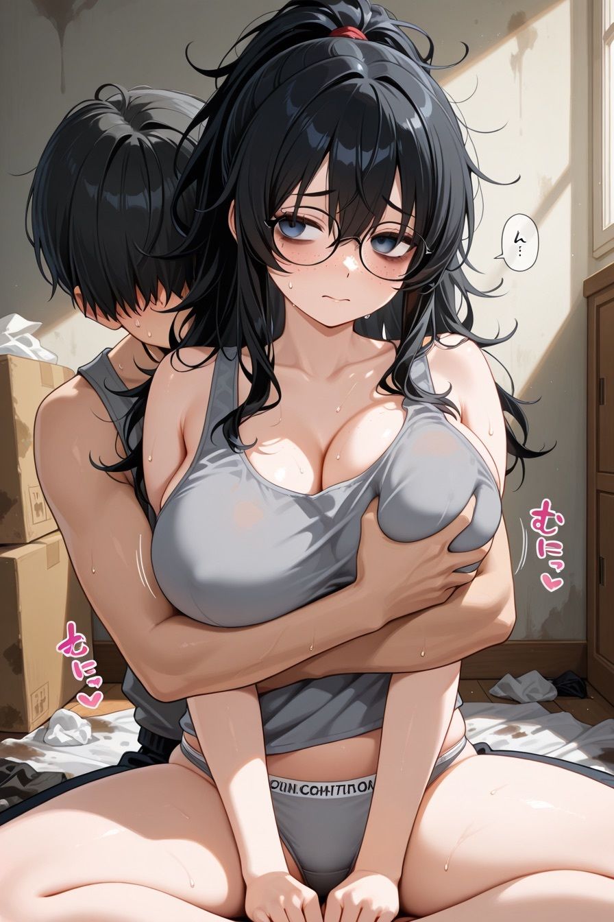 【淫キャの過激な性生活！ case3 ちづる】引きこもりの巨乳が汚部屋で汚れた服のまま汚ないま○こを犯●れる本 サンプル9ページ目