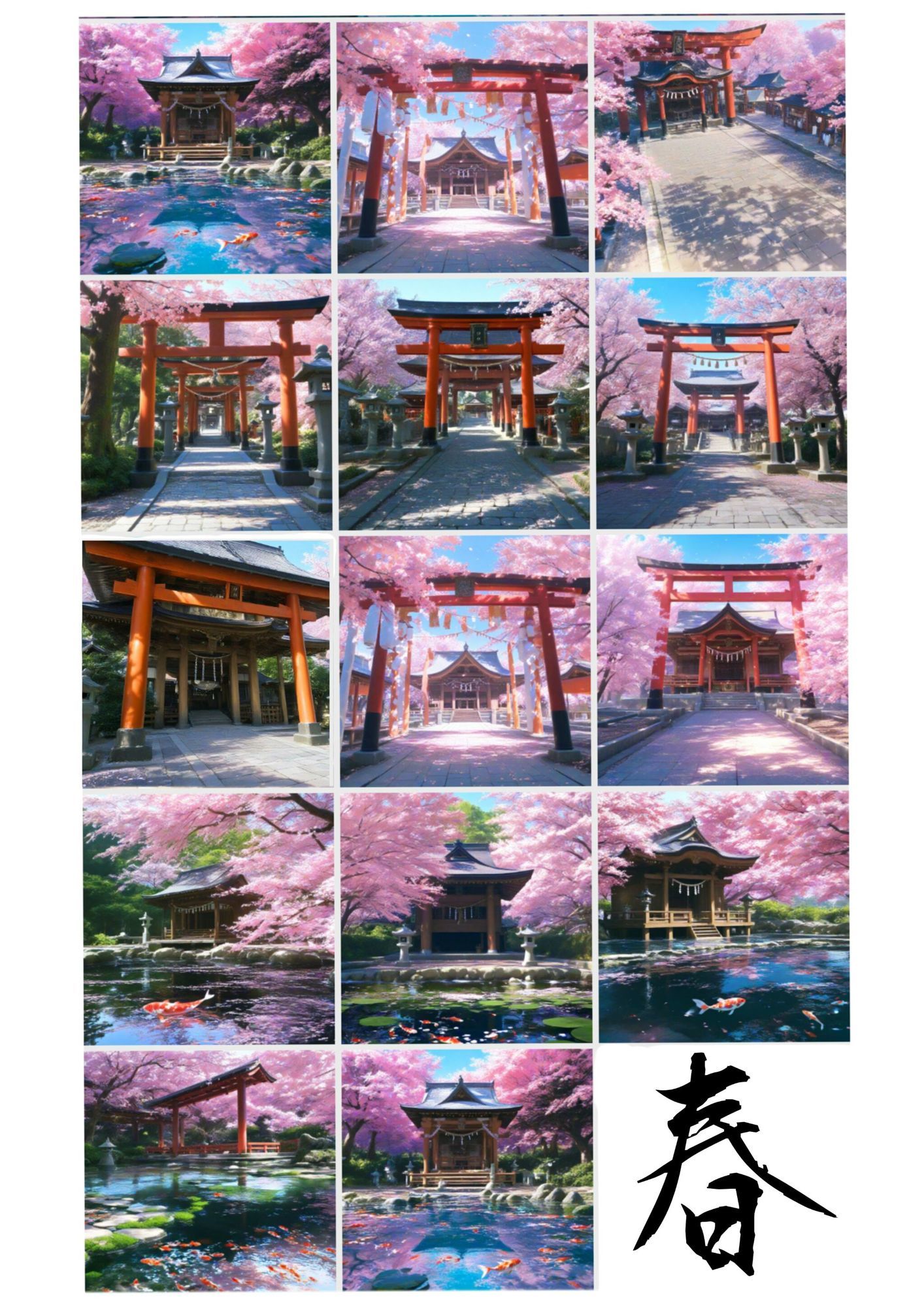 神社背景素材 サンプル1ページ目