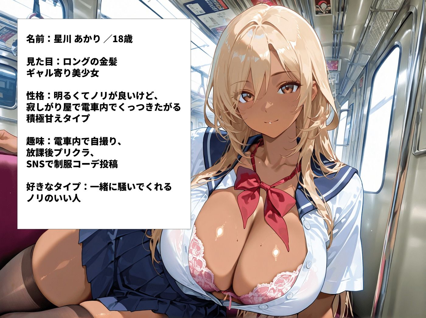 電車で爆乳JKをハメまくる一部始終 サンプル4ページ目
