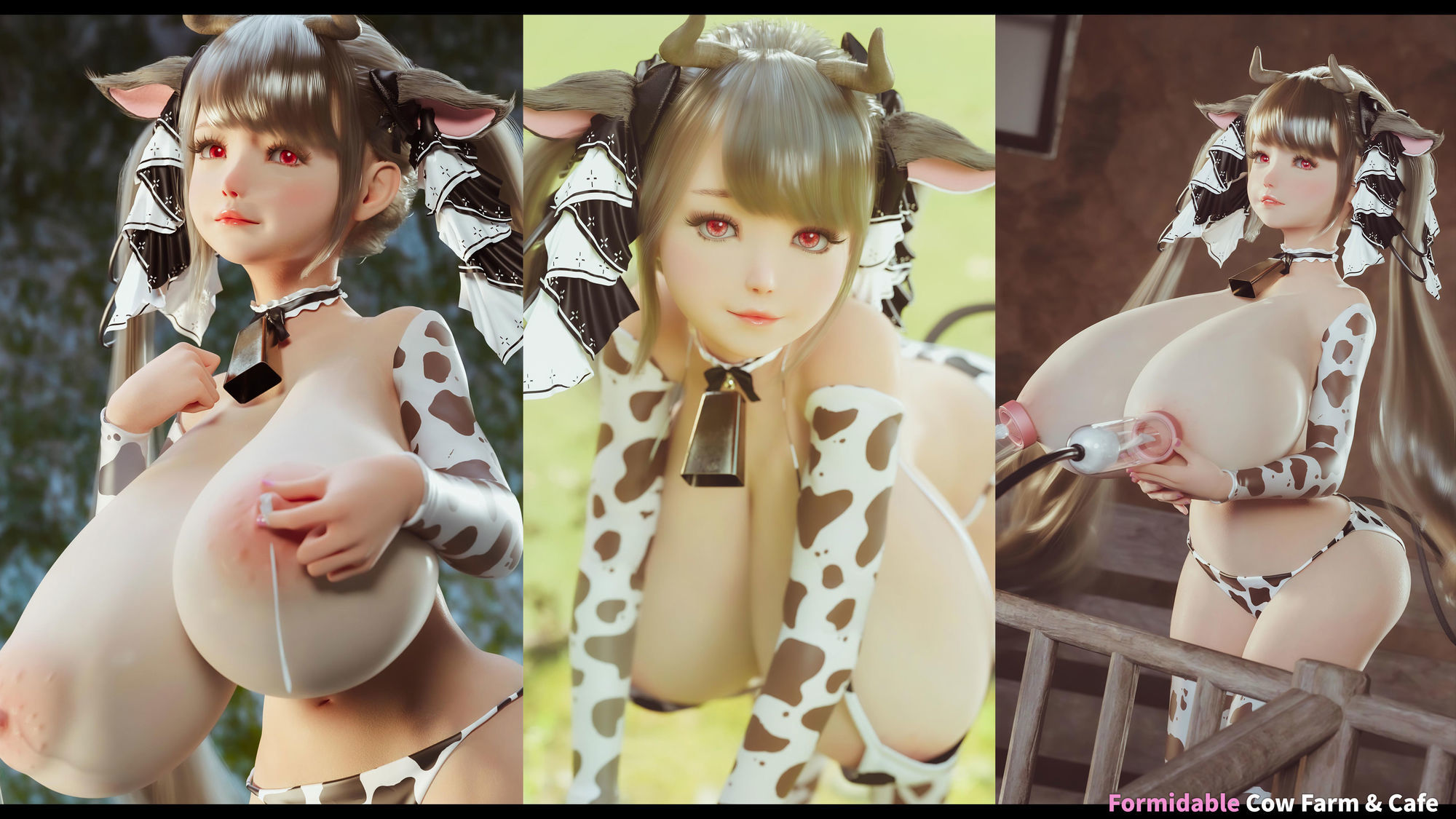 牛柄ビキニの爆乳牛娘4 サンプル7ページ目