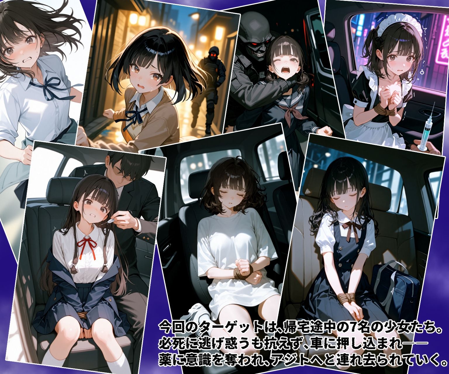 触手ノ生贄 -逃げ惑う少女達は拉致され、絶望の凌●連鎖に堕ちる- サンプル2ページ目