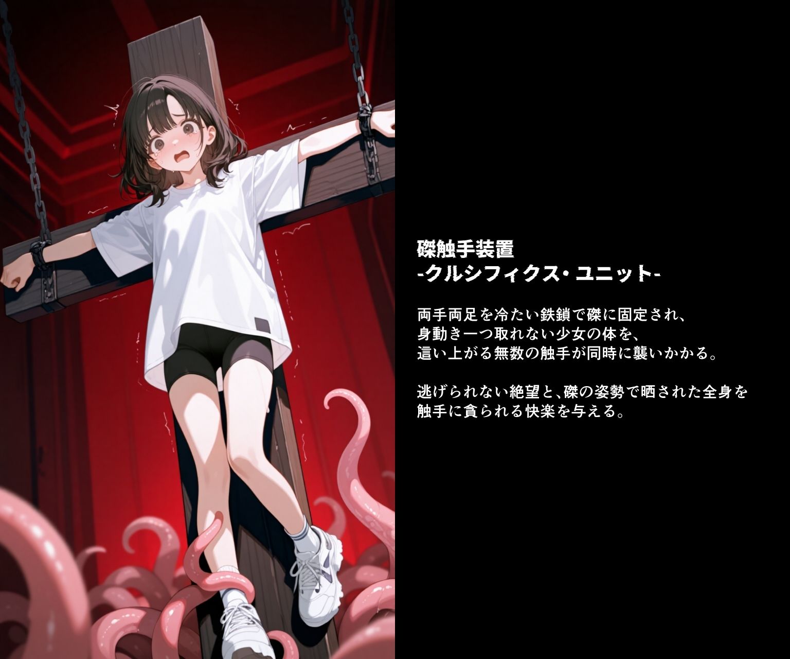 触手ノ生贄 -逃げ惑う少女達は拉致され、絶望の凌●連鎖に堕ちる- サンプル7ページ目