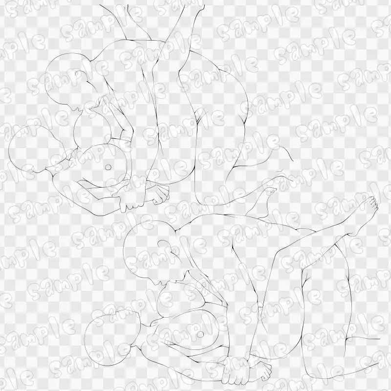 線画素材集［手］83 サンプル3ページ目