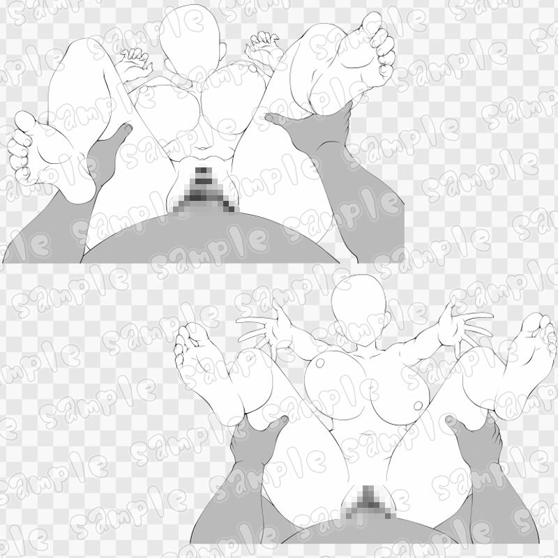 線画素材集［手］84 サンプル1ページ目