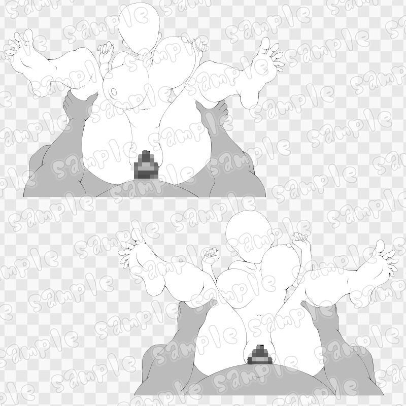 線画素材集［手］85 サンプル1ページ目