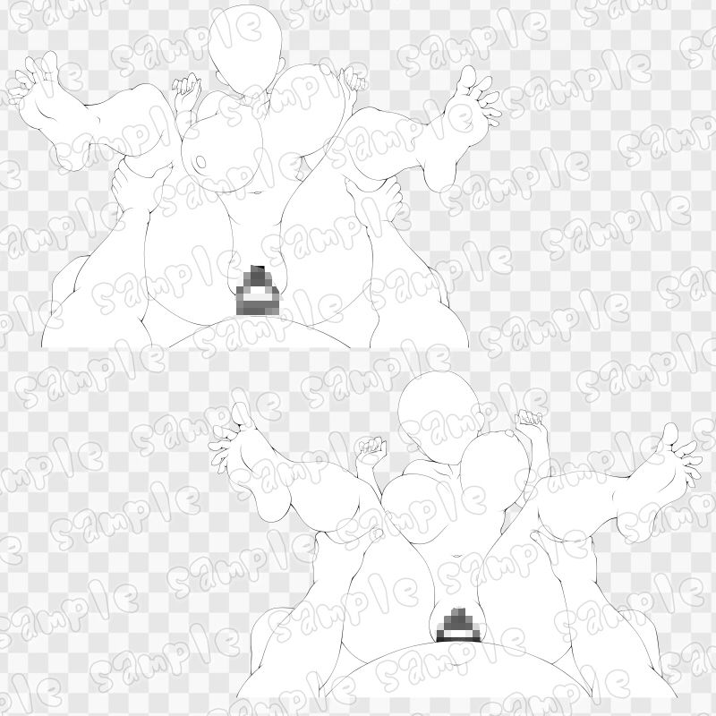 線画素材集［手］85 サンプル2ページ目