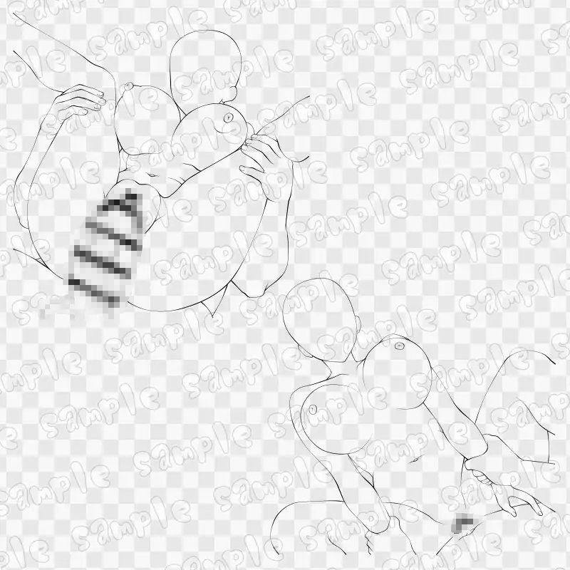 線画素材集［手］86 サンプル3ページ目