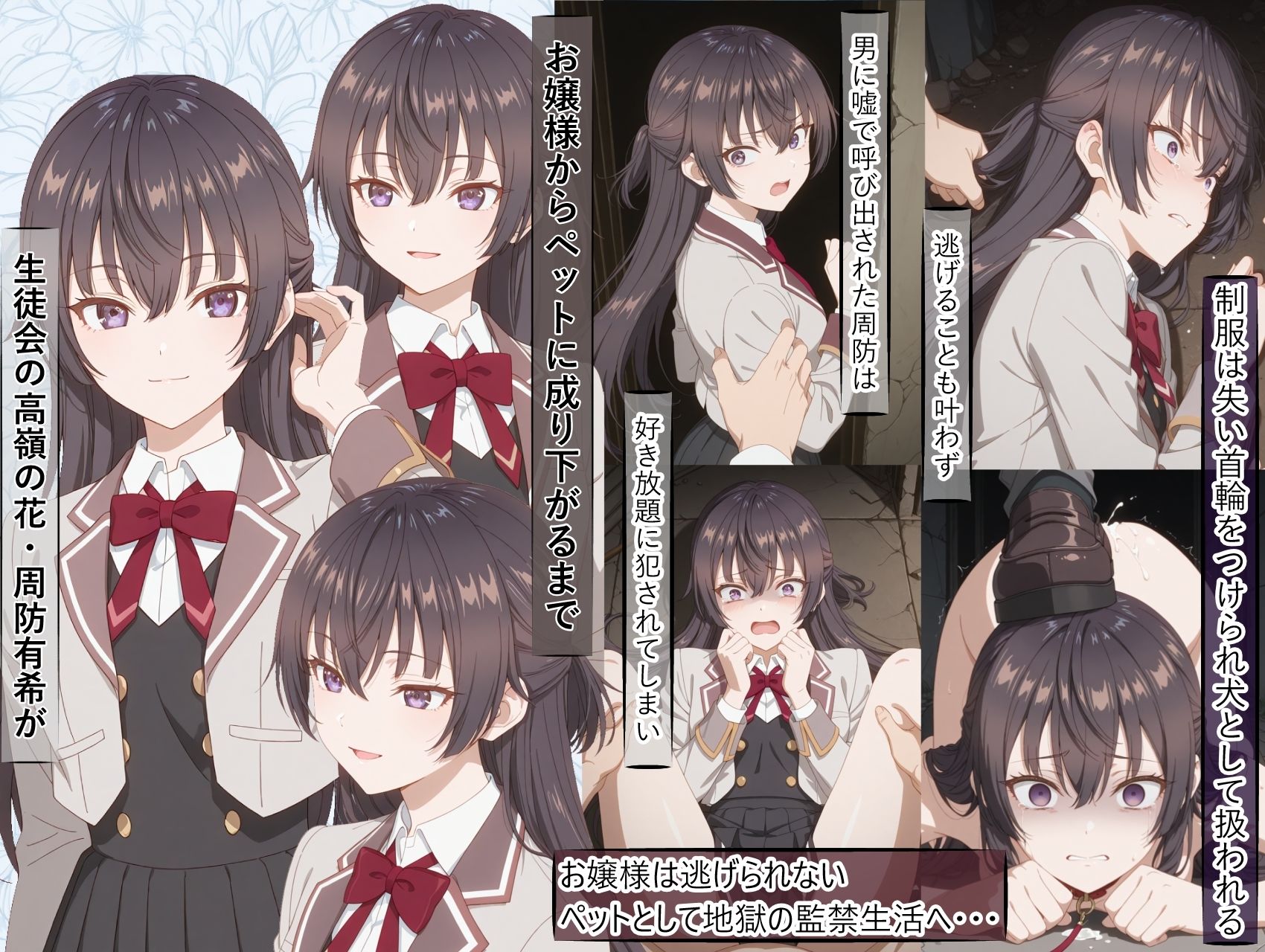 お嬢様の周防有○がペットとして地獄の監禁生活に堕ちるまで サンプル1ページ目
