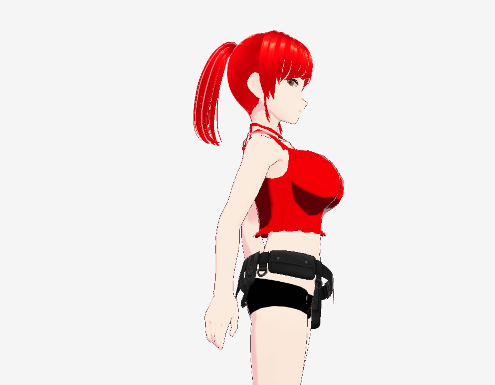 赤髪の美女戦士（セリフなし  3DCGモデル  イラスト集） サンプル1ページ目