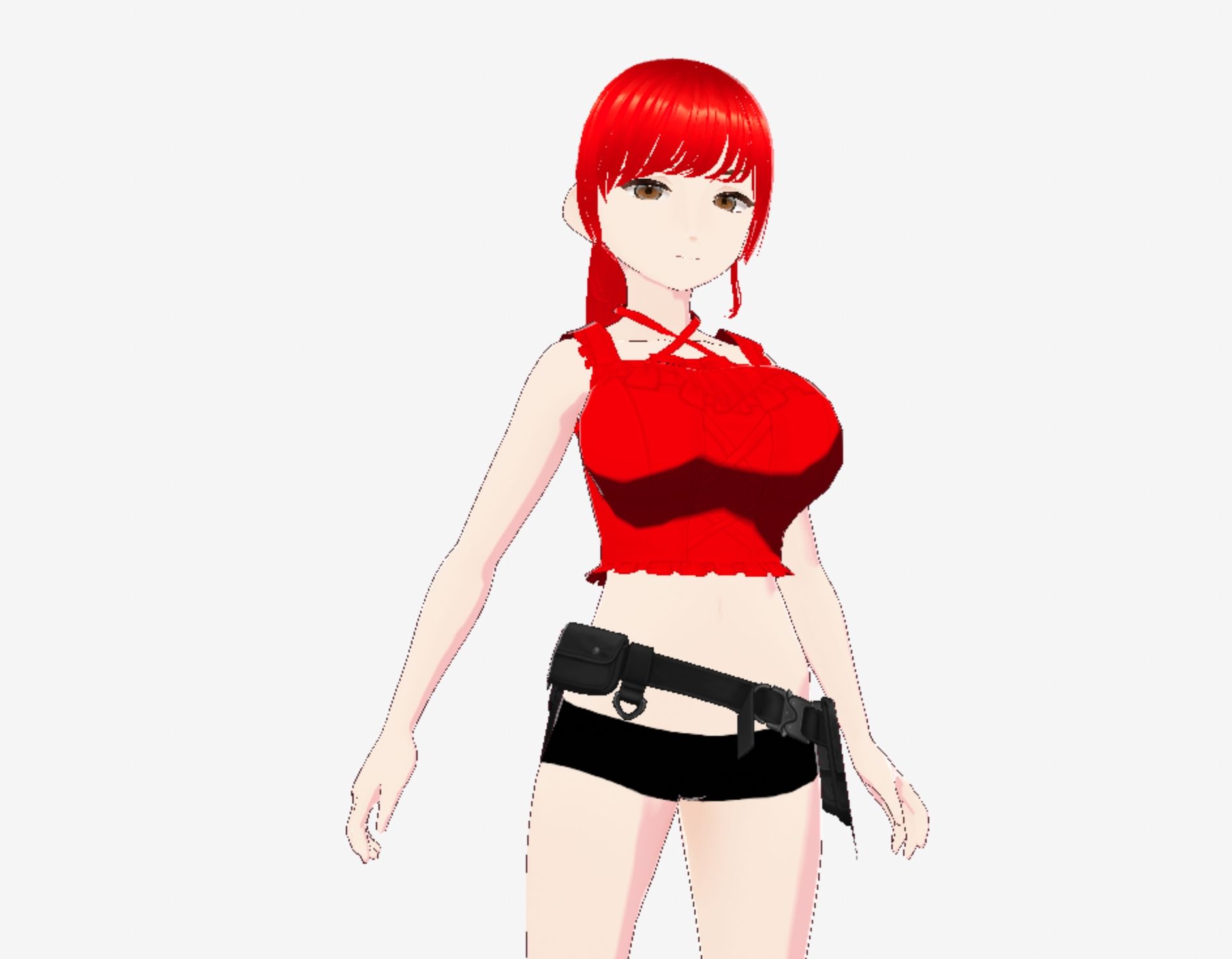 赤髪の美女戦士（セリフなし  3DCGモデル  イラスト集） サンプル3ページ目