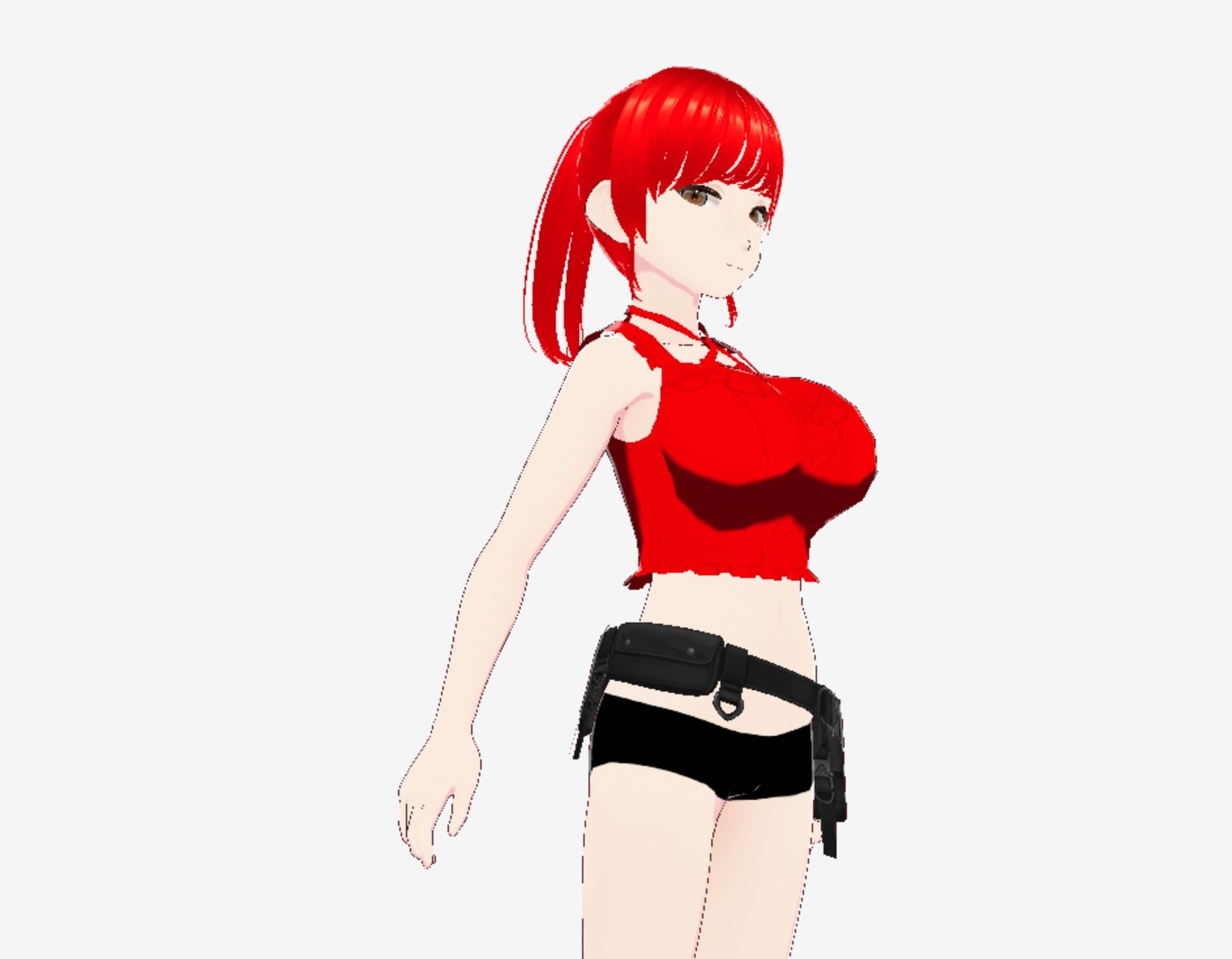 赤髪の美女戦士（セリフなし  3DCGモデル  イラスト集） サンプル4ページ目