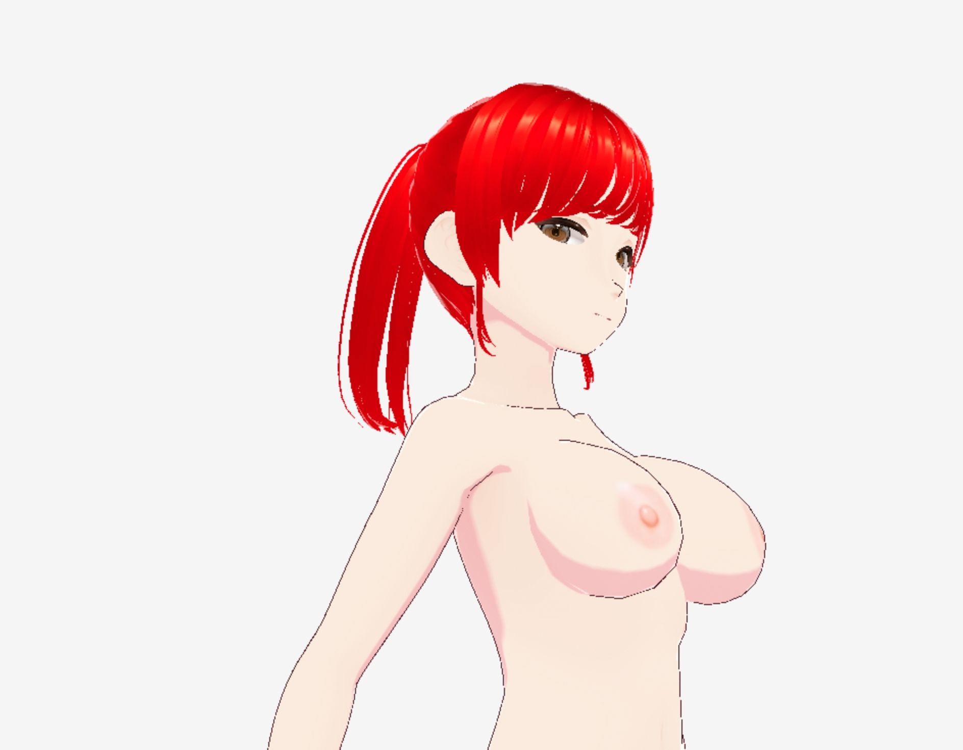 赤髪の美女戦士（セリフなし  3DCGモデル  イラスト集） サンプル10ページ目