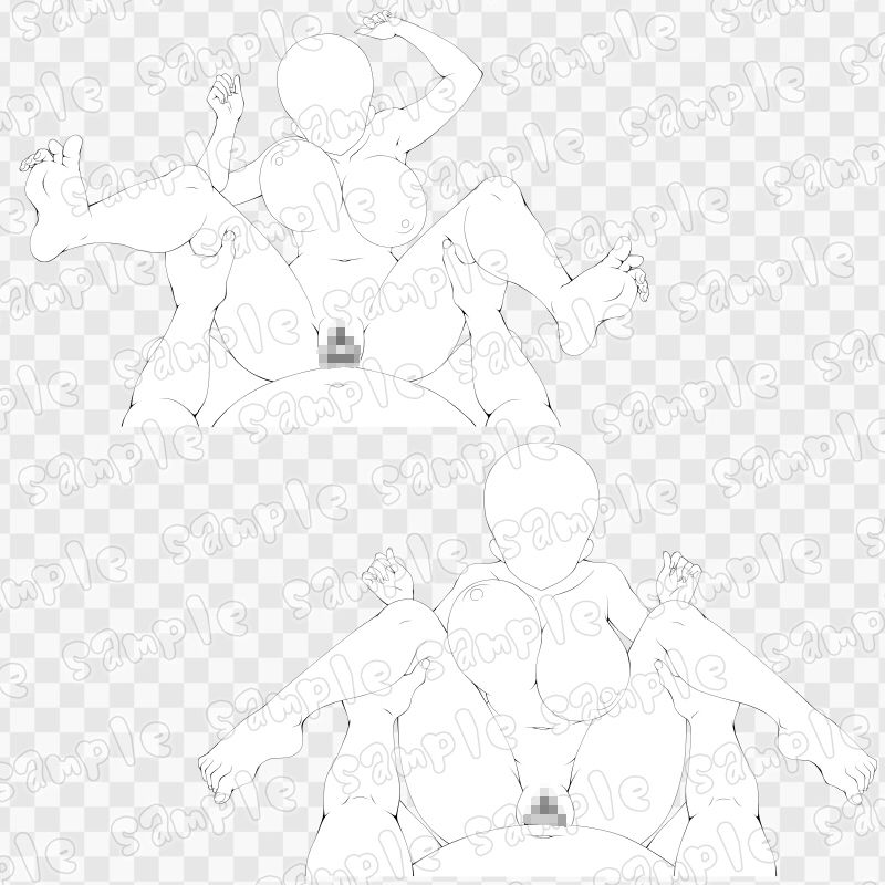 線画素材集［手］91 サンプル2ページ目