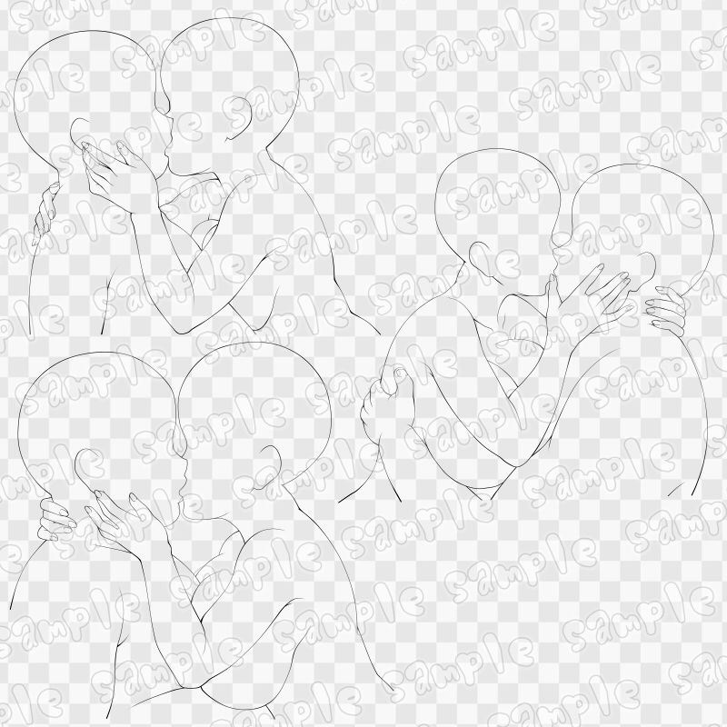 線画素材集［手］94 サンプル3ページ目