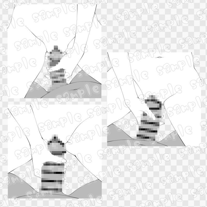 線画素材集［手］95 サンプル1ページ目