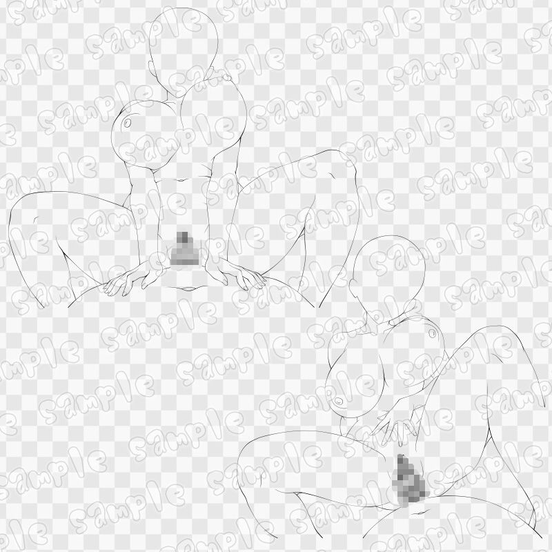 線画素材集［手］98 サンプル3ページ目