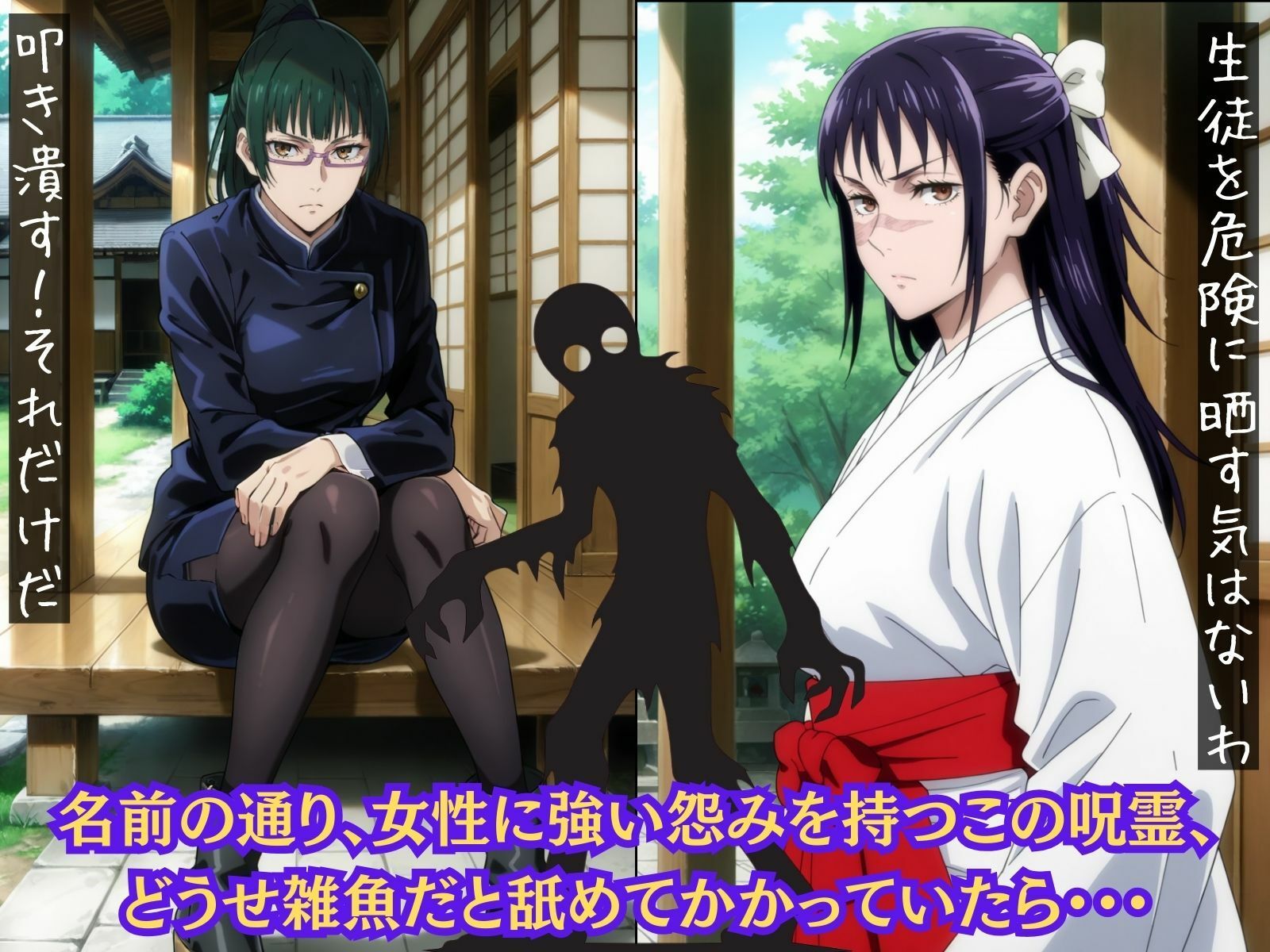 ザコだと舐めてた女嫌い呪霊に、次々とわからせられちゃうヒロインたち  呪術〇戦  編 サンプル2ページ目