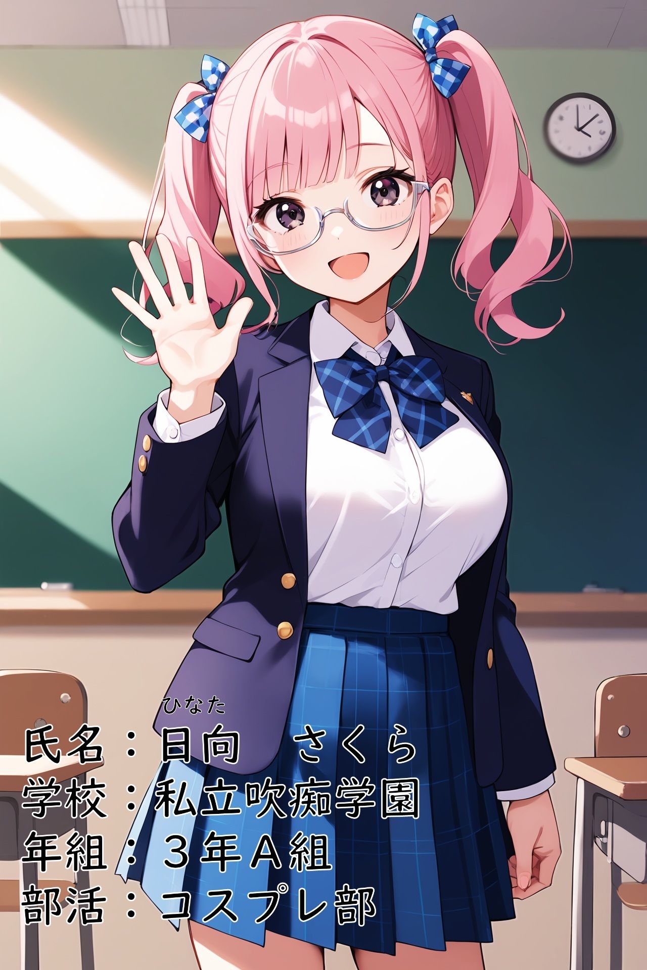 私立吹痴学園性活日記 -桃髪メガネちゃん フェラチオ編- サンプル3ページ目