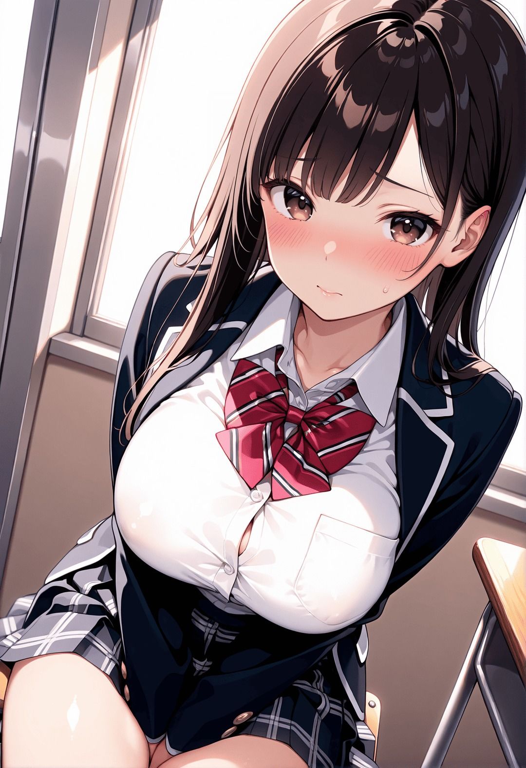 清楚巨乳女子校生を種付け完堕ち 〜黒髪JKの汗だく中出し孕ませ記録〜 サンプル1ページ目