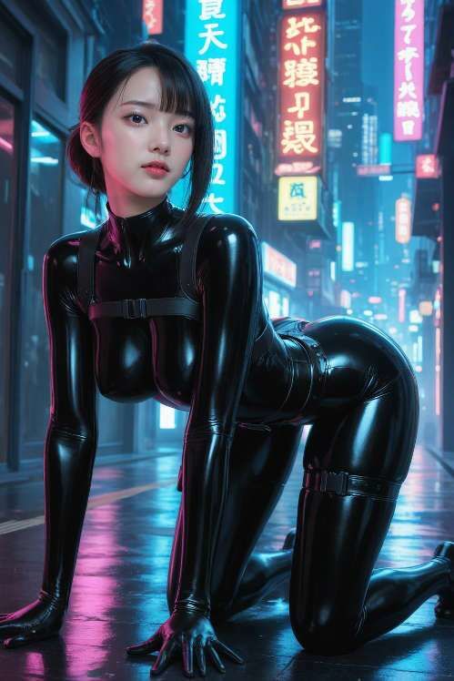 サイバーパンクな世界 サンプル1ページ目