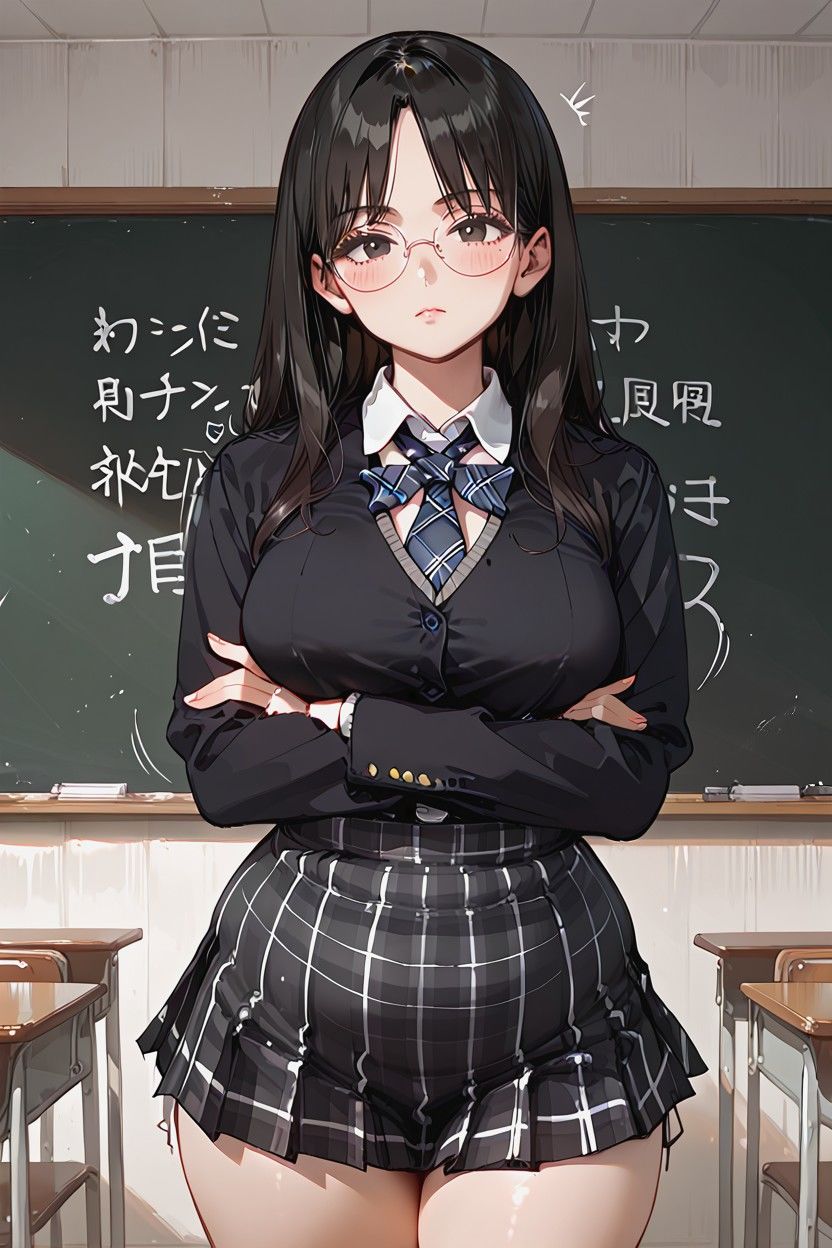 幼馴染委員長が彼女になったら、意外と大胆だった件（生成プロンプト同梱） サンプル1ページ目