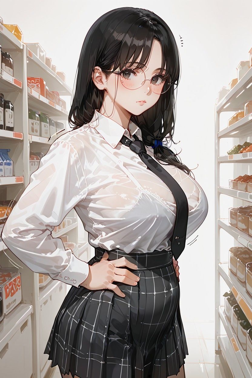 幼馴染委員長が彼女になったら、意外と大胆だった件（生成プロンプト同梱） サンプル2ページ目