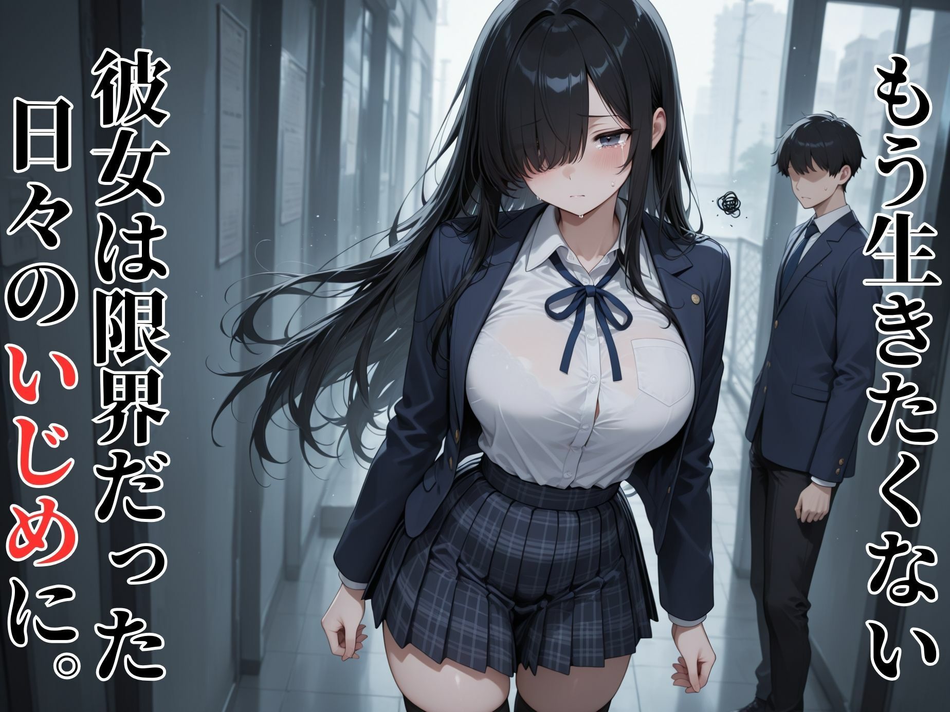 死ぬ前にヤらせて。自●直前の女子校生にえっちを懇願する童貞男子 サンプル1ページ目