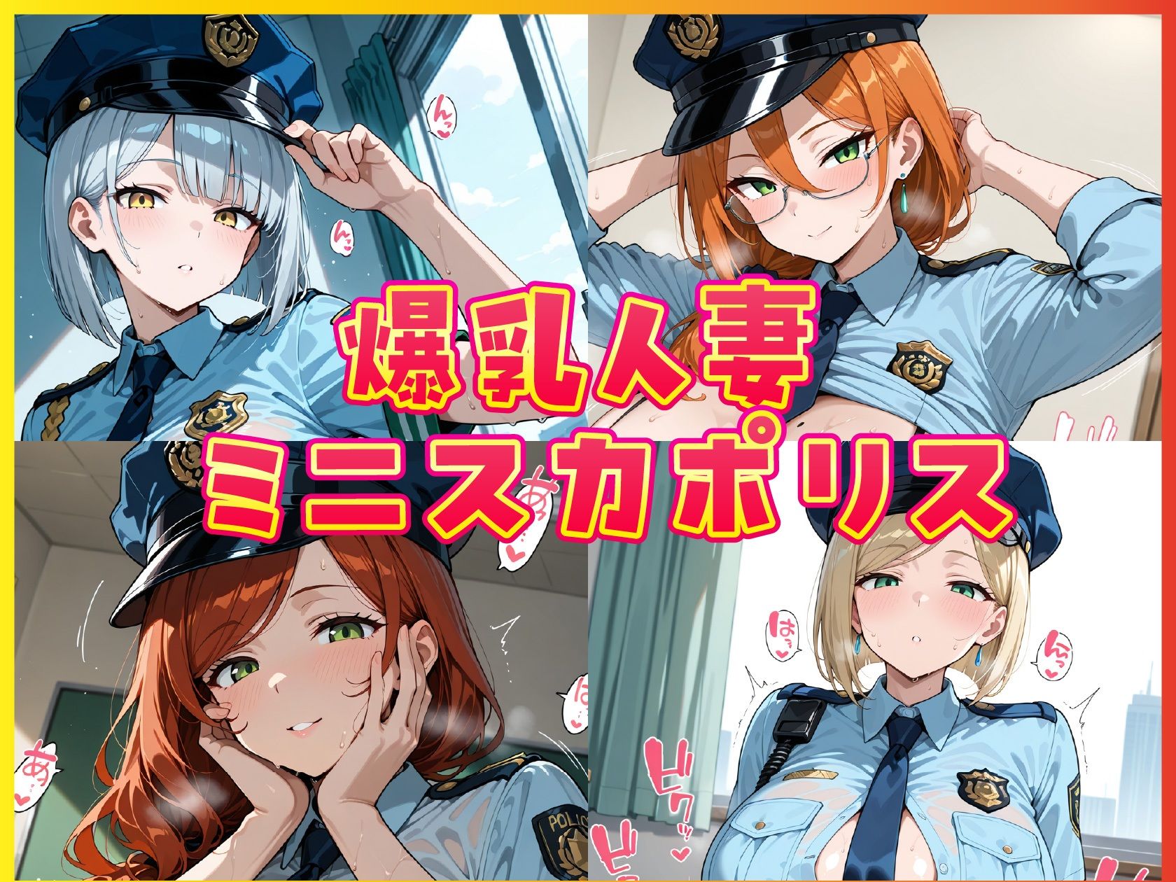 爆乳人妻へそ出しミニスカポリス サンプル1ページ目