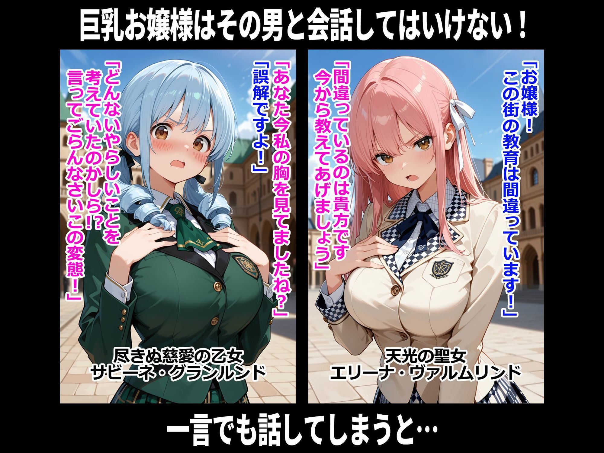 巨乳お嬢様はその男と会話してはいけない2 即堕ち2コマ サンプル2ページ目