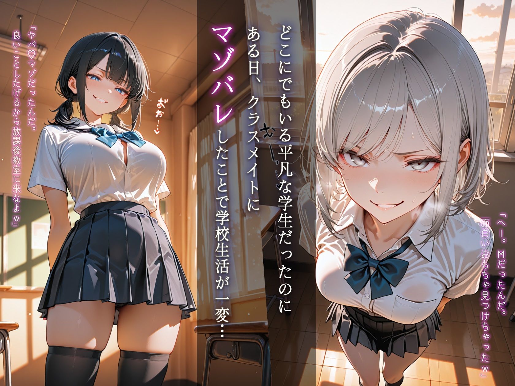 ドSJKにマゾバレして何度もメスイキ搾精される話 サンプル2ページ目