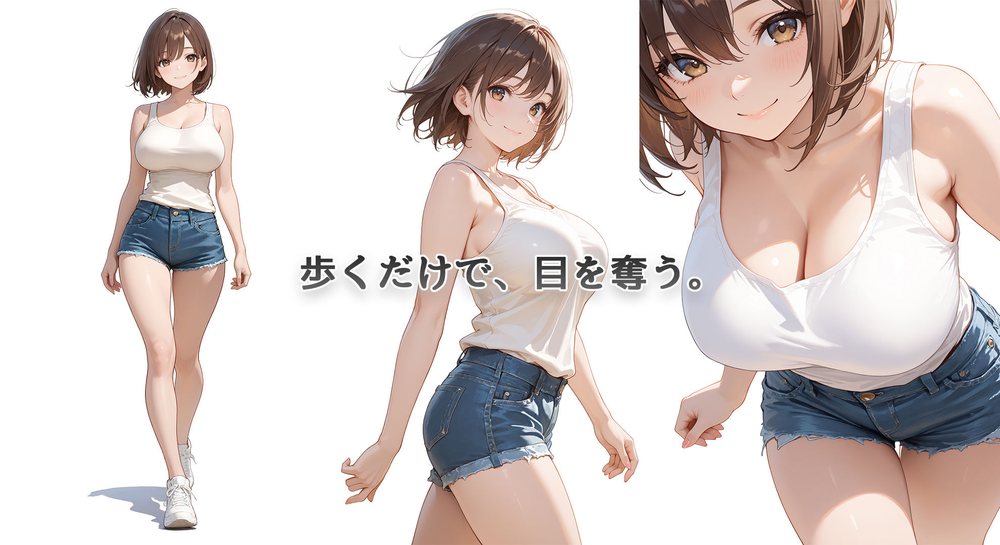 歩くだけで目を奪う、乳揺れ鑑賞3本セット サンプル1ページ目