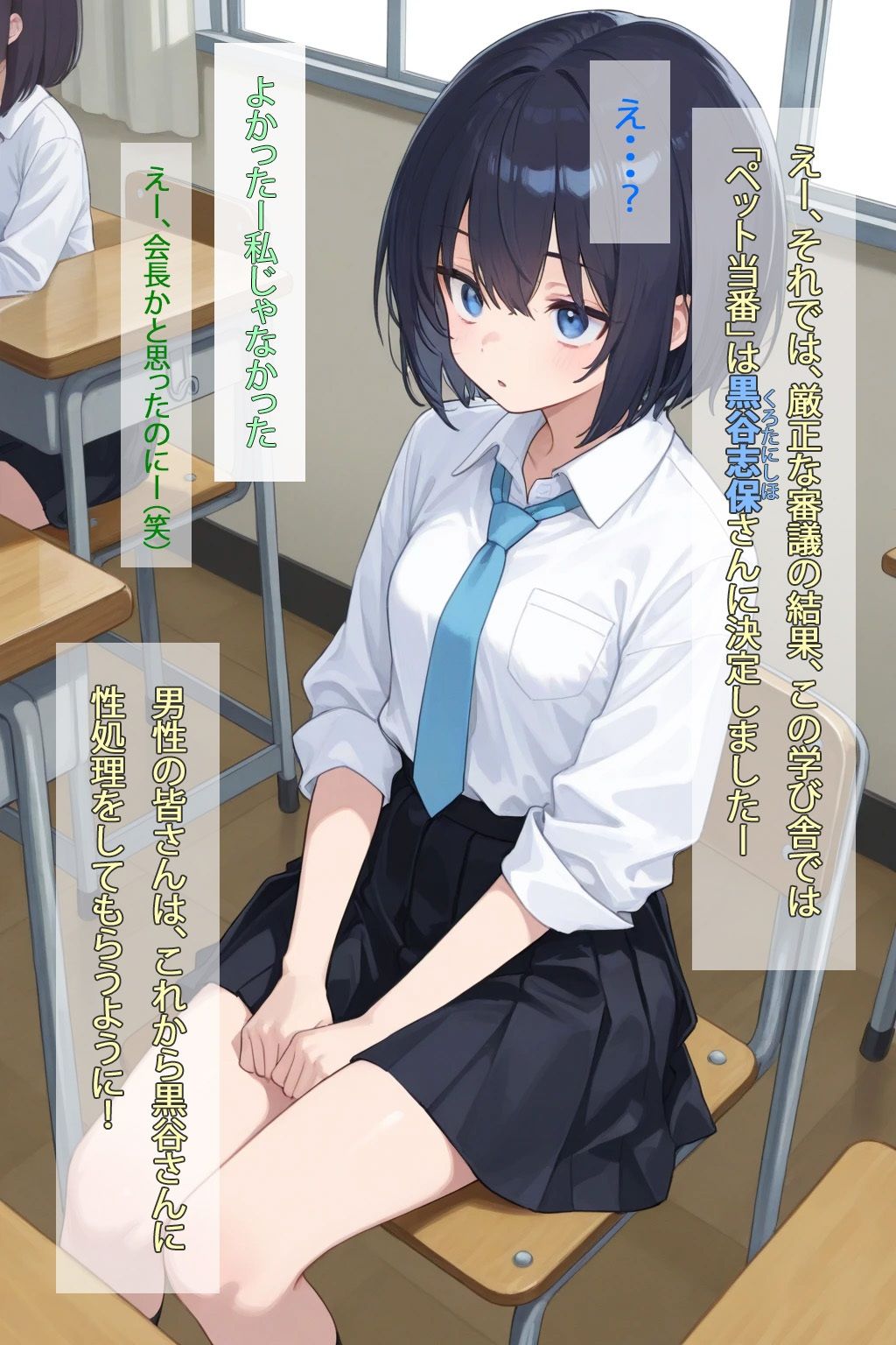 あのこは性処理専属ペット当番  〜黒髪ジト目っこ編〜 サンプル2ページ目