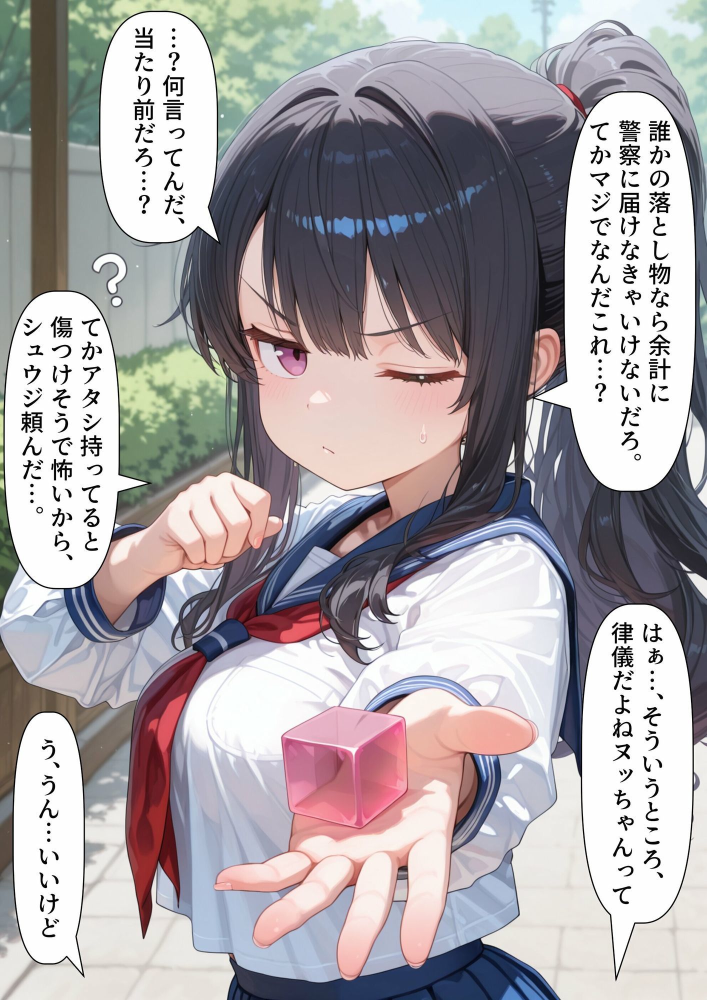 TS2作品セット7（【寄生】生意気な後輩の中に触手が入っていった話・【入れ替わり】両片思いの幼なじみと不思議なピンクのキューブ） サンプル6ページ目