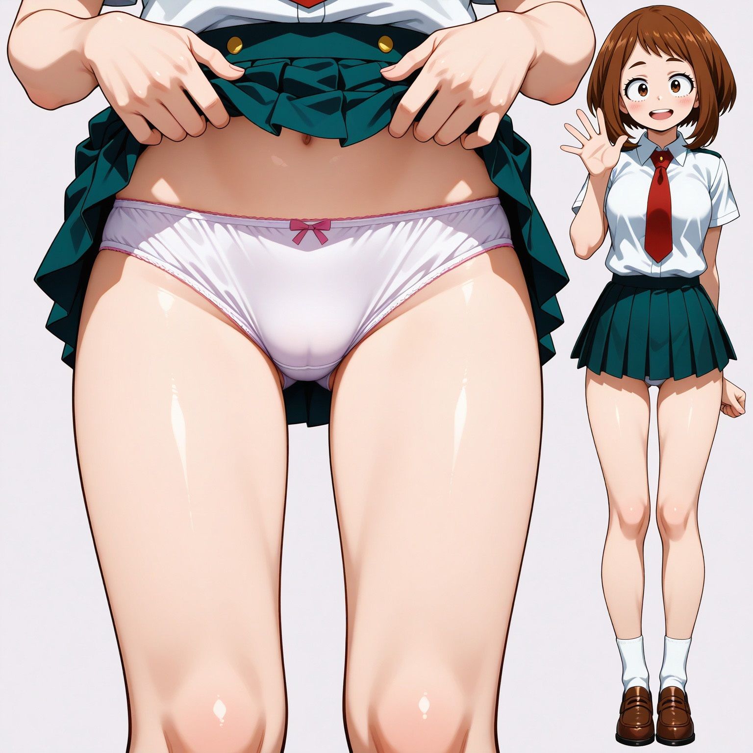 立ち絵とたくしあげ【僕のヒーローアカデミア風1】 サンプル1ページ目